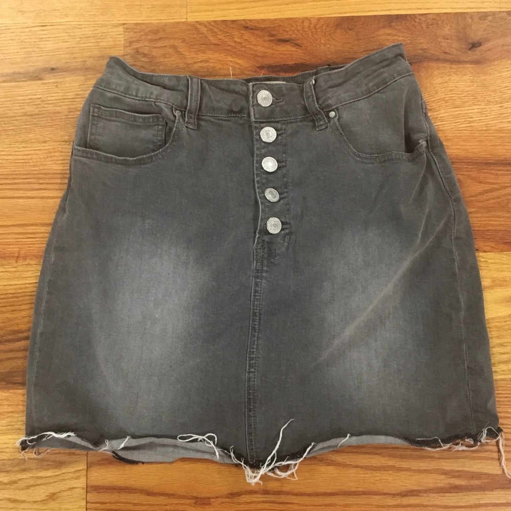 PACSUN Faded Black Jean Skirt